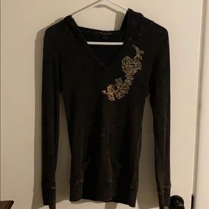 Twentyone Brown  longsleeve top with a hood
